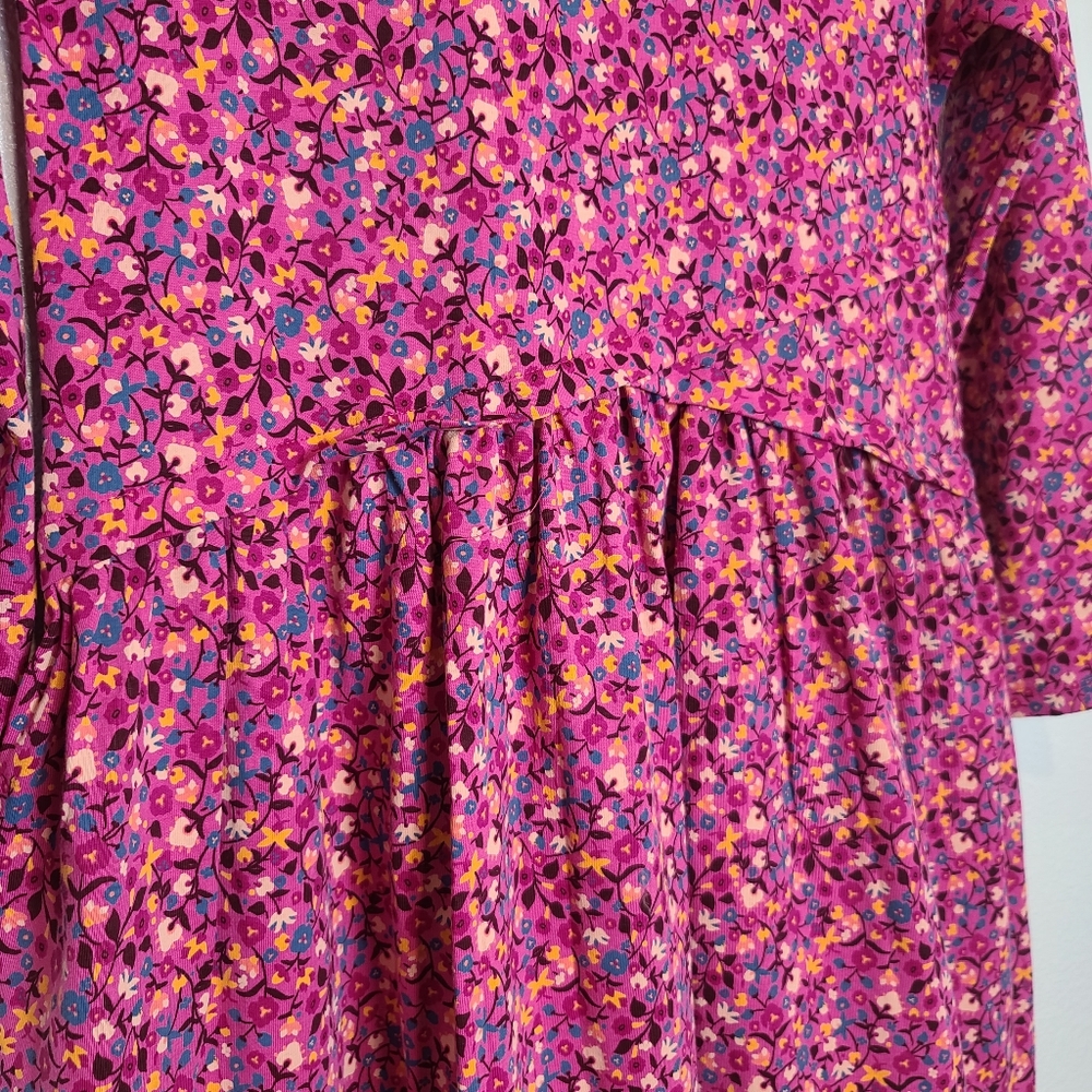 Tea Collection Kids Floral Hi-Low Cotton Pink Dress Size 12 - Picture 7 of 11